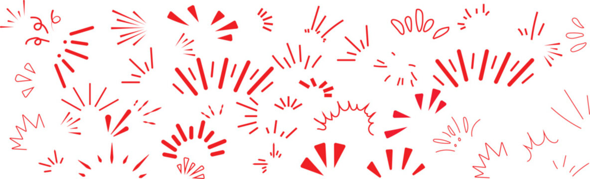 line sparkle vector set, comic style decorative lines, burst effects, and dynamic radial patterns in black for enhancing illustrations, comics, and graphic designs with energetic visual elements