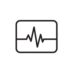 Heartbeat Icon &ndash; ECG Monitor, Health Care and Medical Pulse Symbol