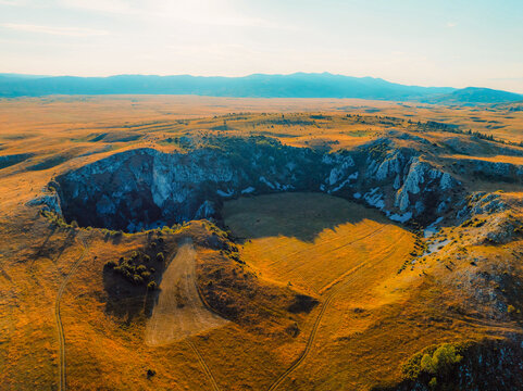 Group of collapse sinkholes on the Kupres Polje (Kupre&scaron;ko polje) within Dinaric karst of western Bosnia and Herzegovina known as Japage.