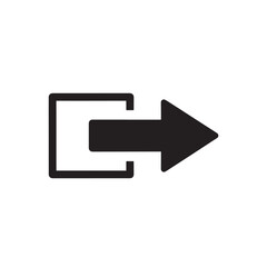 Logout Icon &ndash; Sign Out Symbol, Exit Arrow and User Interface Navigation