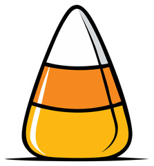 Delicious Halloween Candy Corn Treat Isolated for Celebratory Fall Season