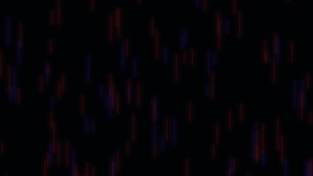 Neon Digital Stream Falling Light Streaks Abstract Background Seamless Loop 4K