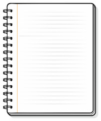 Open Spiral Bound Notebook with Lined Pages for Writing and Note Taking