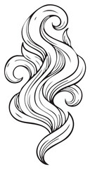 Fototapeta premium Abstract Black and White Swirling Lines and Flourish Ornament Vector