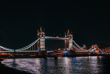 Obraz premium Night View of Tower Bridge in London