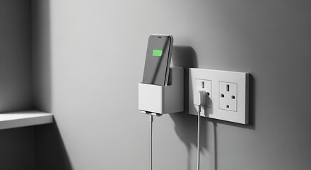 Sleek Smartphone Cradle Wall Mount for Easy Charging and Organization