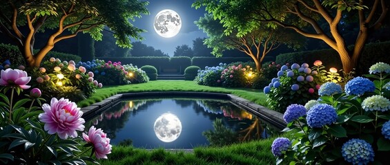 Moonlit Garden Serenity