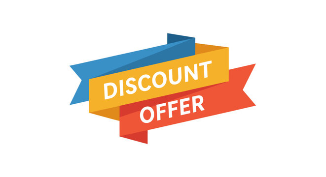 Discount Offer Ribbon Graphic.