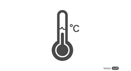 Thermometer icon showing temperature measurement in Celsius 1.