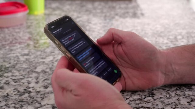 Man Receives Fraudulent SMS Text Messages Attempting to Obtain Money and Sensitive Personal Information - Online Banking Scam Cybersecurity Awareness