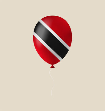 Vibrant Trinidad and Tobago Flag Balloon Vector Illustration for National Celebrations, Festive Events, and Patriotic Pride