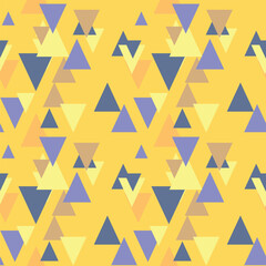 Seamless pattern with triangle decoranive art print. Polygonal rainbow mosaic background. Abstract vector illustration. Triangular graphic Simple pattern geometric design for fabric, wallpaper.