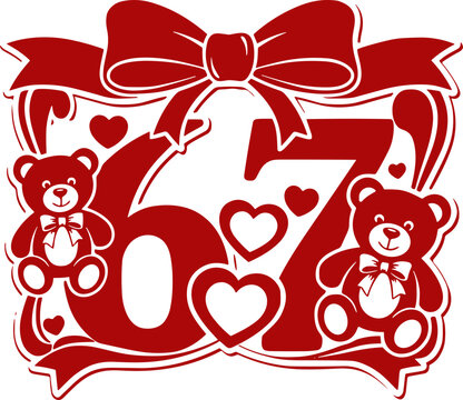 6 7 Coquette Bow Svg, 67 voodoo svg 