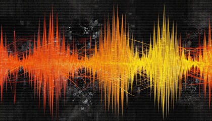 Obraz premium Colorful Digital Soundwave Visualization