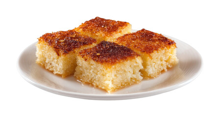 PNG Basbousa syrup-soaked traditional delicious.