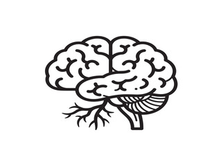 Fototapeta premium Minimalist brain vector illustration