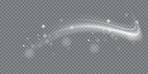 Naklejka premium Stream of fresh wind png. Imitation of the exit of cold air from the air conditioner. Cold winter wind texture. Holiday vector blizzard. Christmas effect of a cold blizzard. Vector PNG.