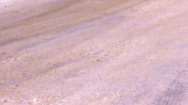 Close up of cars on an icy road