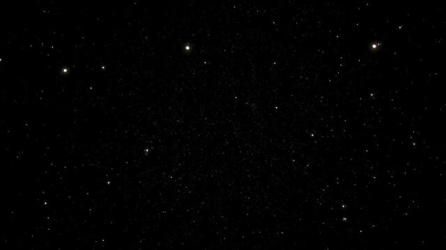 Starry night sky with twinkling stars and deep black background. Ideal for space exploration, astronomy, and cosmic themes