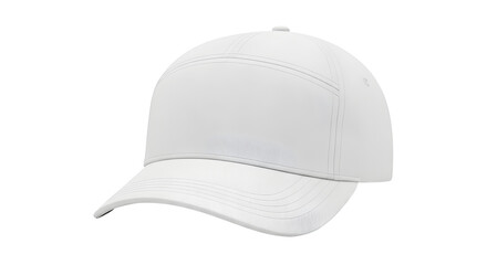 Fototapeta premium Blank White Baseball Cap Product Mockup Isolated on White Background