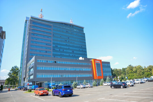 Banja Luka, Bosnia and Herzegovina &ndash; September 4, 2021:
View of the headquarters of Radio Television of Republika Srpska in Banja Luka