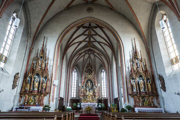 Obraz premium neugotische katholische Pfarrkirche Mariä Geburt Palling