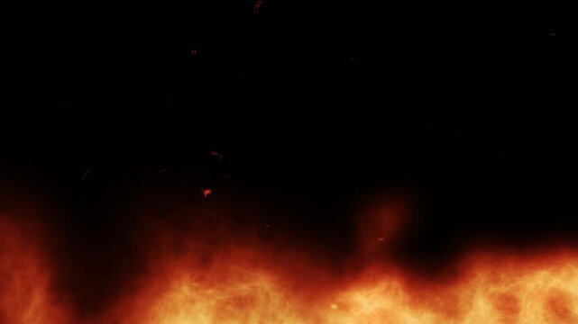 Procedural Fire & Flying Embers Motion Graphics Animation