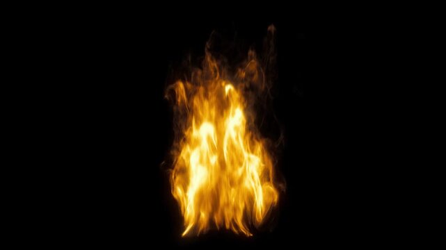 Cozy Fireplace Fire Loop &ndash; Burning Flames Overlay Graphic Element V2