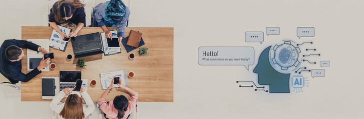 Conversational AI assistant enhances chatbot interaction. AI assistant supports queries, answers instantly, AI assistant improves experience, and AI assistant drives engagement. Vouch