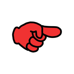 Obraz premium Hand Gesture Icons – Pointing Direction UI Symbol / 指差し方向UIアイコン