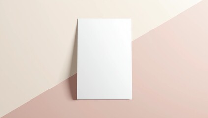 Blank A4 paper template on two color paper with brown and pink of background