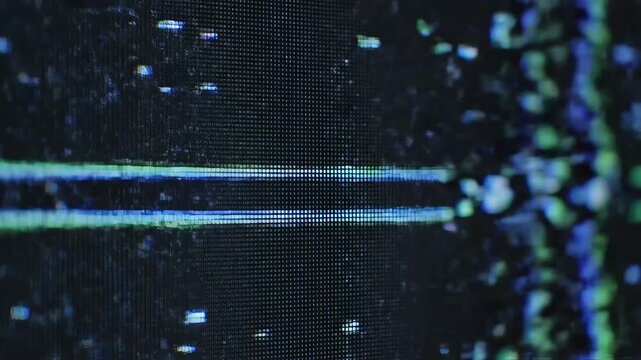 Closeup of digital display with light patterns