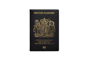 British Passport on transparent background