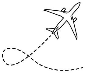 Flying Airplane | Traveling | Vector Art