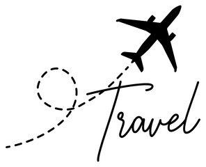 Travel Flight Design | Traveling Airplane | Vector Art