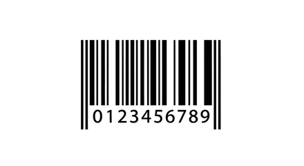 Universal Product Code Barcode with Numbers.