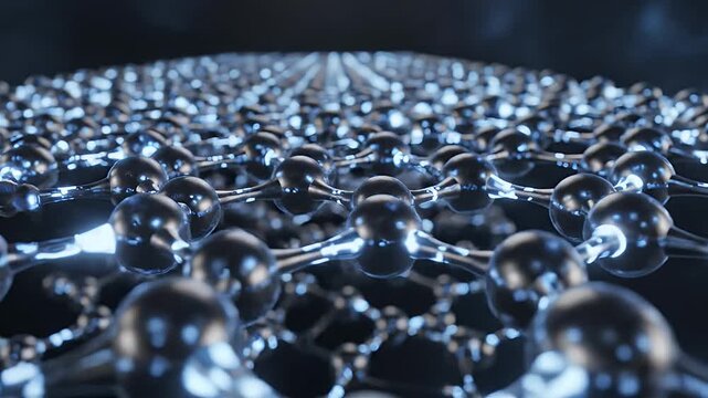 Detailed Visualization of Graphene Structure - Atomic Arrangement and Molecular Bonds.