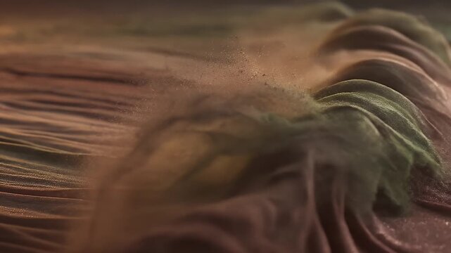 Abstract flowing waves of color and texture, a mesmerizing visual display.