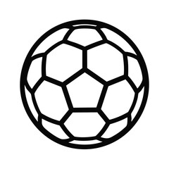 Fototapeta premium A traditional soccer ball or football in outline form.