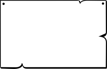 Blank rustic sign with torn edges for text and graphics