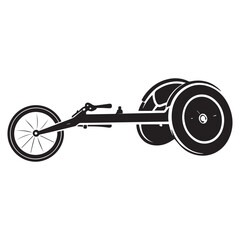 Trike Bicycle Three-Wheeled Bike Mobility Aid Sportswear Vector Graphic.