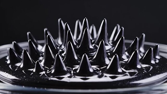 Intriguing Magnetic Fluid Dynamics - A Mesmerizing Display of Science and Art.