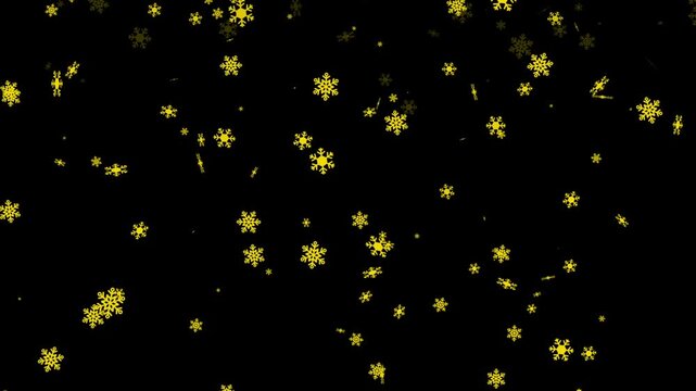 golden snowflake rain