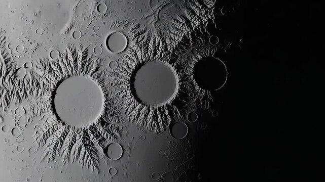 Moon surface in space