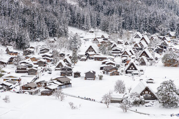 冬の白川郷　合掌造り集落