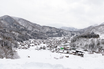冬の白川郷　合掌造り集落