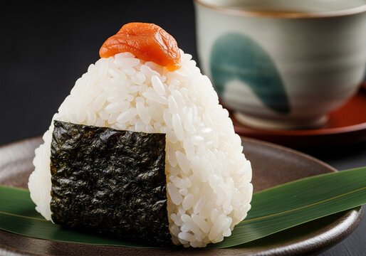 梅干しおにぎり 海苔の和食