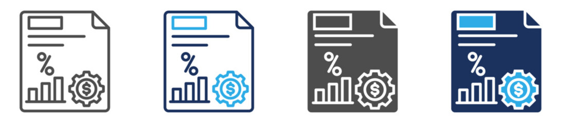 business administration icon sheet with multi concept