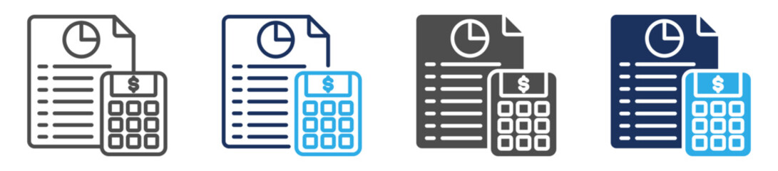 accounting icon sheet with multi concept