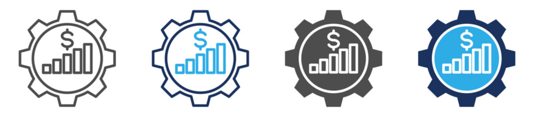 business management icon sheet with multi concept